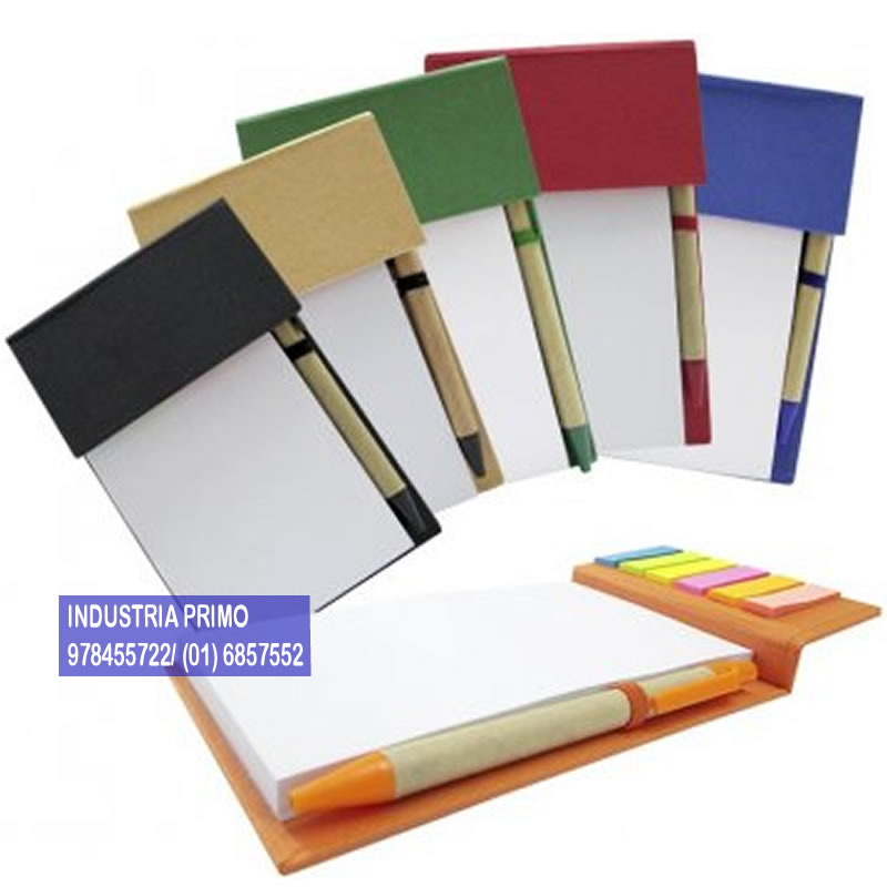 LIBRETA ECOLÓGICA CON POST-IT