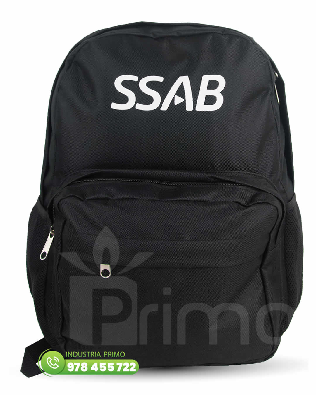 Mochila corporativa negra personalizada SSAB
